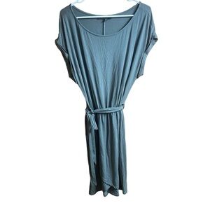 Dynamite Gray Belted Asymmetrical MIDI Dress Size S